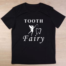 Tricou dentist Tooth fairy negru